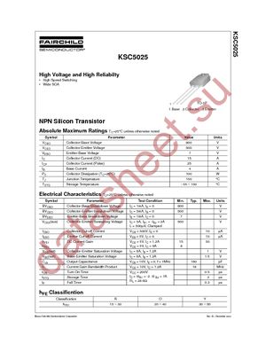 KSC5025OTU datasheet  